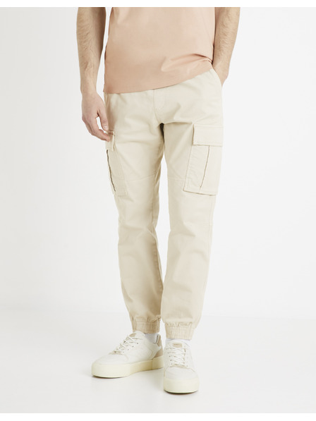 Celio Pantaloni cargo crem pentru bărbați Celio Docar