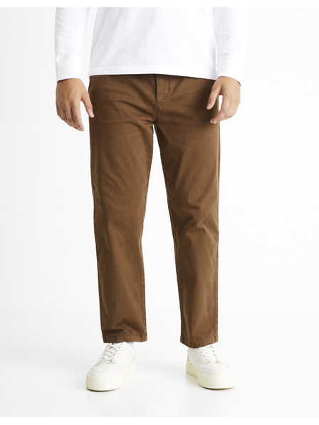 Celio Pantaloni maro pentru bărbați Celio Cochicrop