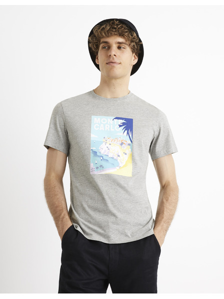 Celio Tricou din bumbac gri Celio Cevinty Monte Carlo