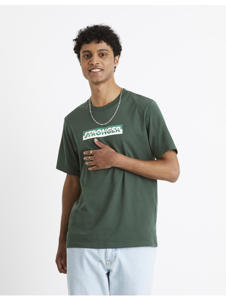Celio Tricou verde închis pentru bărbați Celio Cefasto