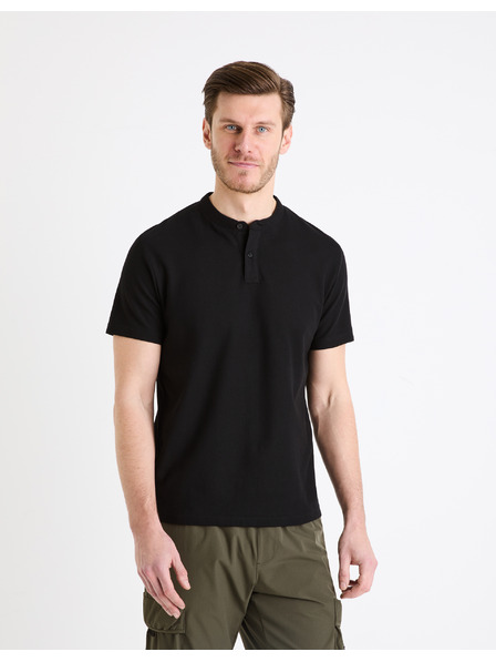 Celio Tricou polo basic negru pentru bărbați Celio Gesohel