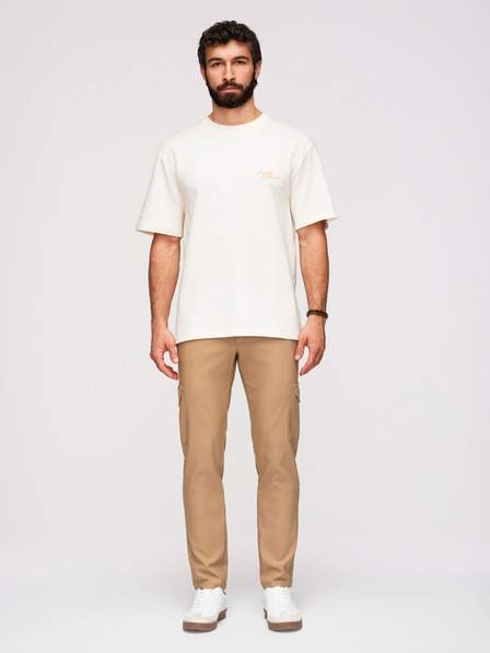Ombre Clothing Pantaloni pentru bărbați REGULAR cu buzunare cargo - bej deschis V4 P1515 Ombre Clothing