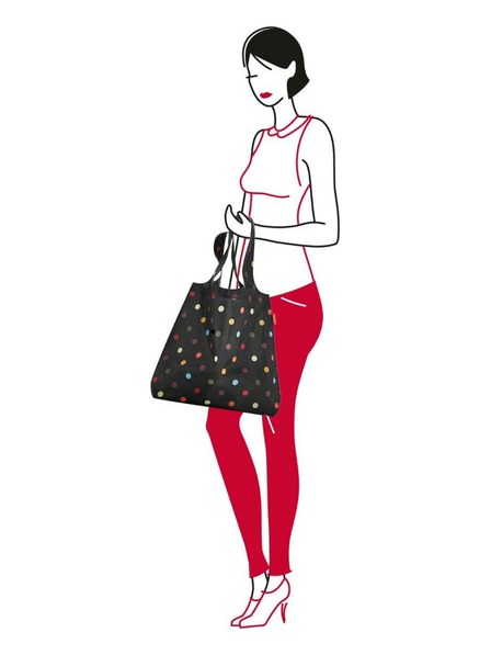 Reisenthel Geantă de cumpărături neagră cu buline Reisenthel Mini Maxi Shopper