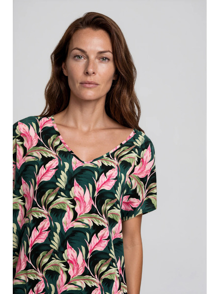 Moodo Cămașă cu model floral verde Moodo