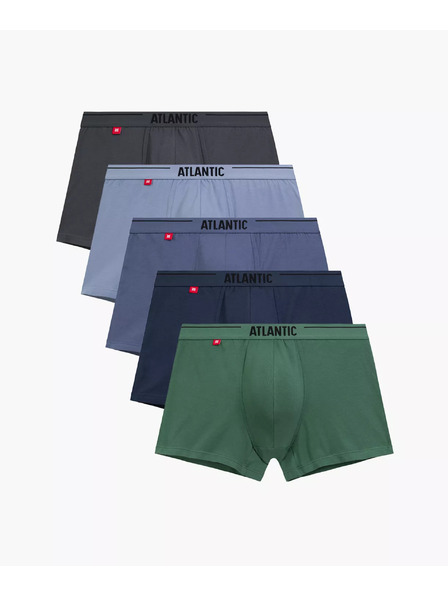 Atlantic 5-PACK Boxer-uri verde, gri și albastru