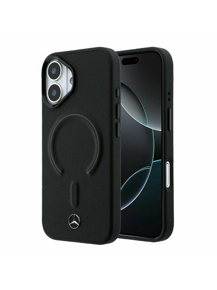 Mercedes Mercedes PU Leather 3D MagSafe Carcasă Spate pentru iPhone 17 Black