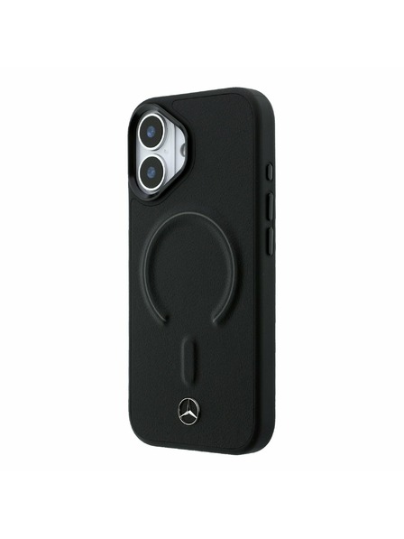 Mercedes Mercedes PU Leather 3D MagSafe Carcasă Spate pentru iPhone 17 Black