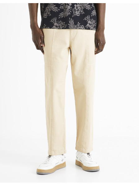 Celio Pantaloni cropped crem pentru bărbați Celio Dorust