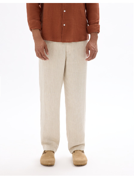 Celio Pantaloni din in bej pentru bărbați Celio Dolinus
