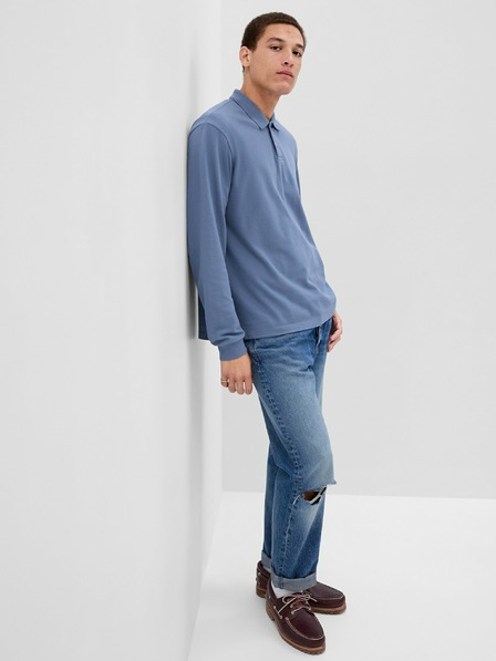GAP Tricou polo pique mânecă lungă GAP