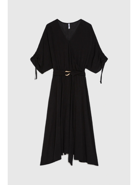 Moodo Rochie vâscoză neagră Moodo