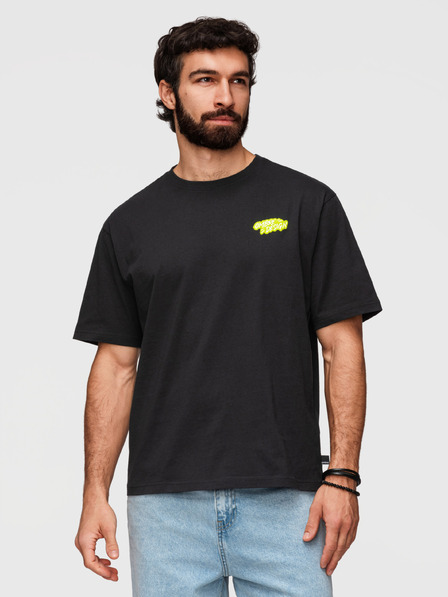 Ombre Clothing Tricou din bumbac pentru bărbați cu imprimeu - negru V1 OM-TSPT-0288 Ombre Clothing
