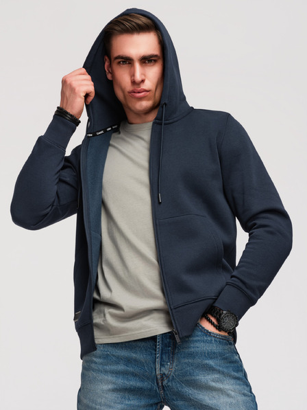 Ombre Clothing Hanorac elastic din bumbac BASIC pentru bărbați Ombre Clothing