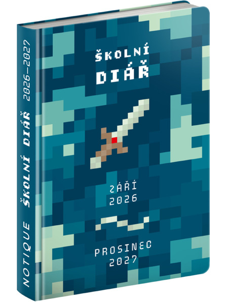 NOTIQUE NOTIQUE Jurnal școlar Gamer (septembrie 2026 – decembrie 2027), 9,8 x 14,5 cm