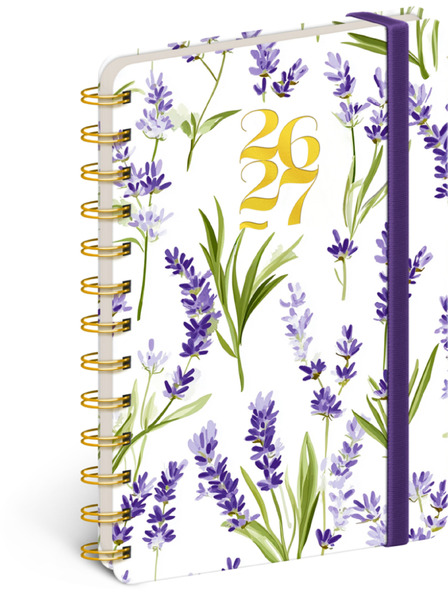 NOTIQUE NOTIQUE Jurnal spiral 18 luni Petito – Lavandă 2026/2027, 13 x 18 cm