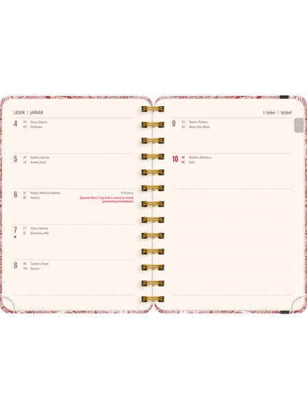 NOTIQUE NOTIQUE Jurnal spiral 18 luni Petito – Nori 2026/2027, 13 x 18 cm