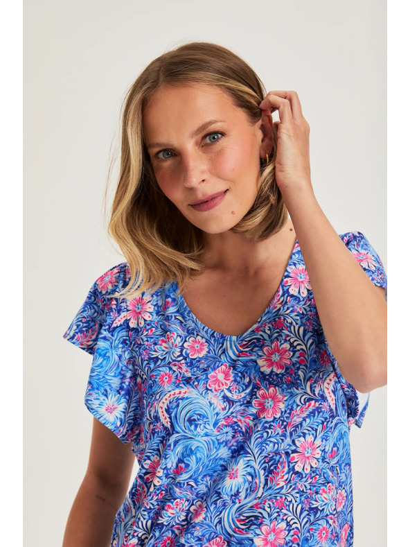 Moodo Bluză cu model albastră Moodo