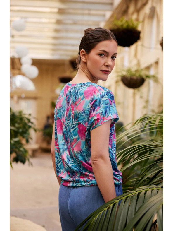 Moodo Bluză cu model albastră Moodo
