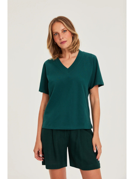 Moodo Tricou lisse verde Moodo