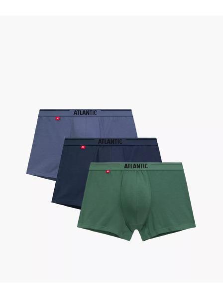 Atlantic Set 3 bucăți Boxeri verzi și albastri
