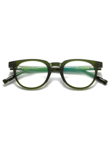 VEYREY VeyRey ochelari de soare nerd acetati Scewate rama verde lentile transparente