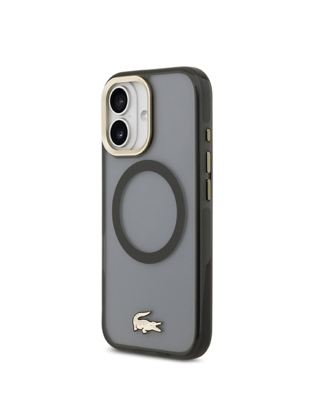 Lacoste Lacoste PC/TPU Frosted Finish Gold Logo MagSafe Carcasă Spate pentru iPhone 17 Black