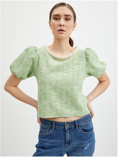 Orsay Bluză de damă cu model verde deschis ORSAY