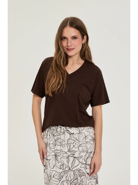 Moodo Tricou neted maro Moodo