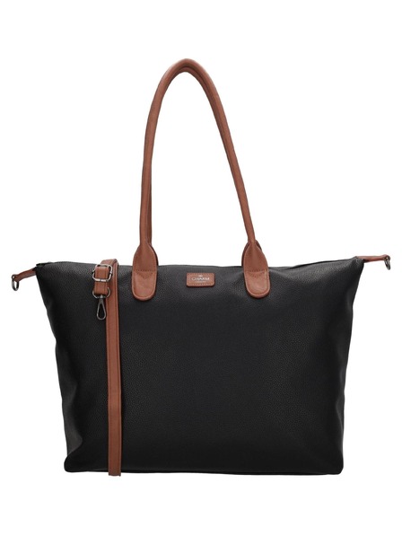 Charm London Servietă Charm London Buckingham 23816 Black Cognac