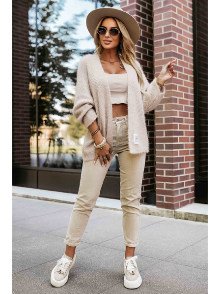 numoco basic Cardigan stilat din tricot moale - bej