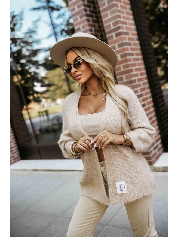 numoco Cardigan stilat din tricot moale - bej