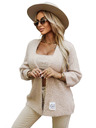 numoco Cardigan stilat din tricot moale - bej