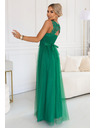 numoco Rochie maxi romantică de nuntă cu dantelă brodata și tul - verde