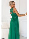 numoco Rochie maxi romantică de nuntă cu dantelă brodata și tul - verde