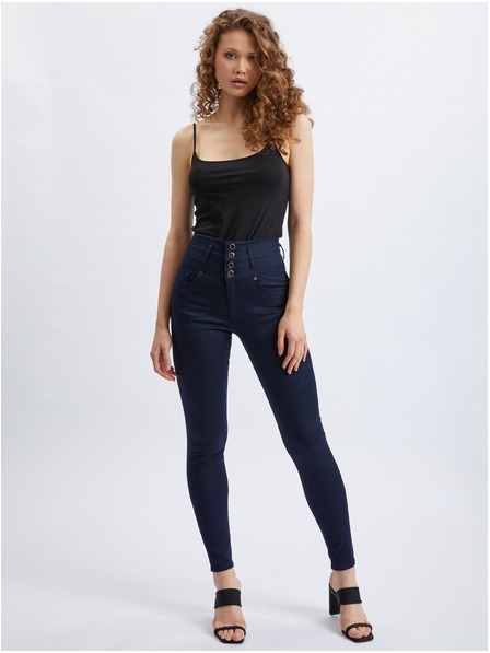 Orsay Pantaloni skinny de damă albastru închis ORSAY