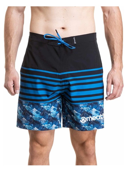 Meatfly Meatfly pantaloni scurti de baie bărbătești Ernie Boardshorts 19" Blue Mountains / Stripes / Black