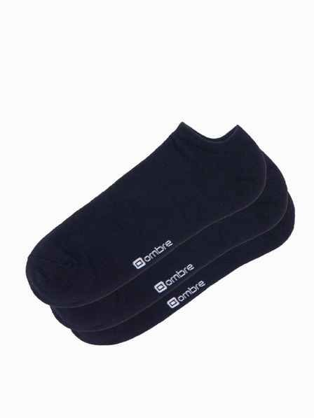 Ombre Clothing Șosete pentru bărbați 3-pack - albastru închis V1 OM-SOSS-0102 Ombre Clothing