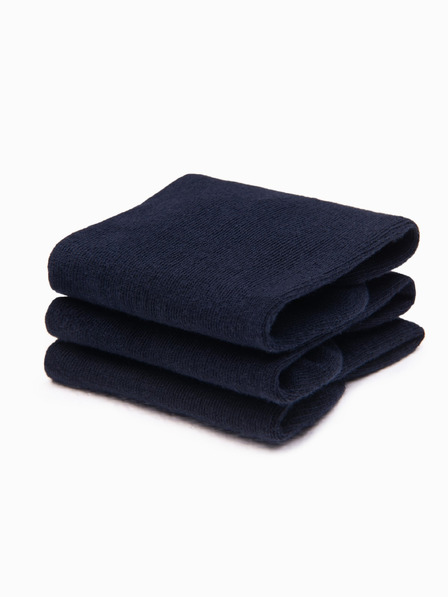 Ombre Clothing Șosete pentru bărbați 3-pack - albastru închis V1 OM-SOSS-0102 Ombre Clothing