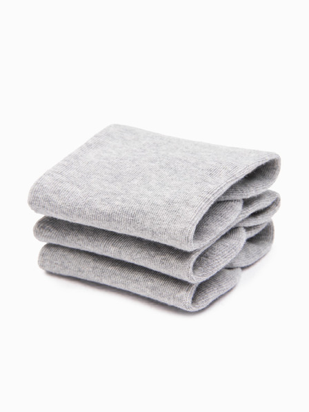 Ombre Clothing Șosete pentru bărbați 3-pack - gri melanj V3 OM-SOSS-0102 Ombre Clothing