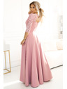 numoco Rochie lungă elegantă din dantelă cu decolteu Numoco