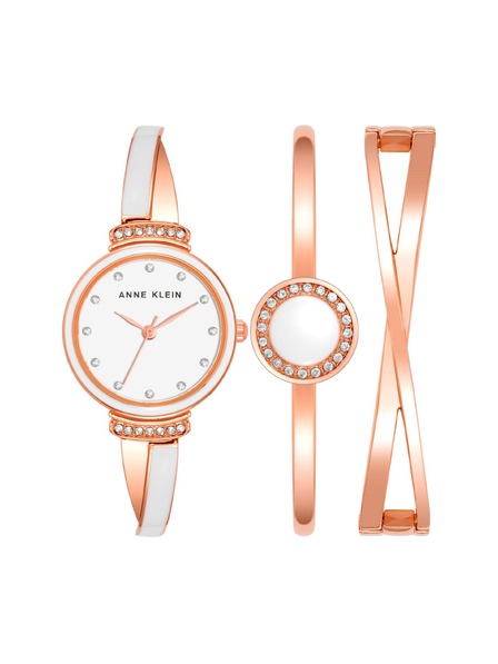 Anne Klein Set cadou pentru femei ceas și brățări Anne Klein AK/3292WTST