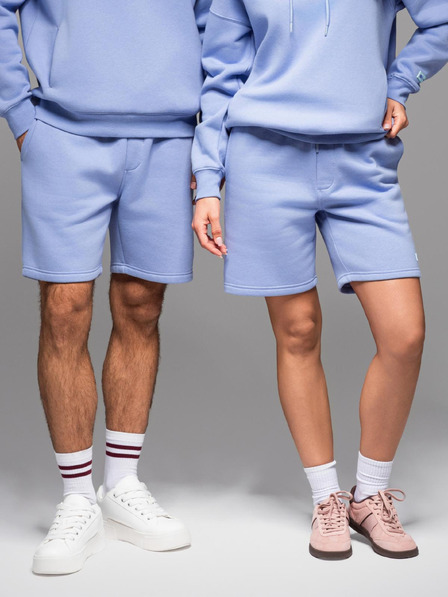 Ombre Clothing Pantaloni scurți jogging unisex cu talie nervurată - lavandă V9 OU-SRBC-0101 Ombre Clothing