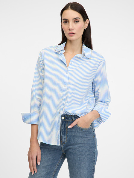 Orsay Tricou de damă albastru deschis cu dungi ORSAY