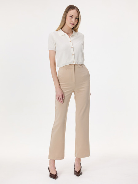 Orsay Pantaloni pentru femei bej cu croială dreaptă ORSAY