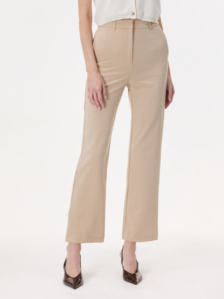 Orsay Pantaloni pentru femei bej cu croială dreaptă ORSAY