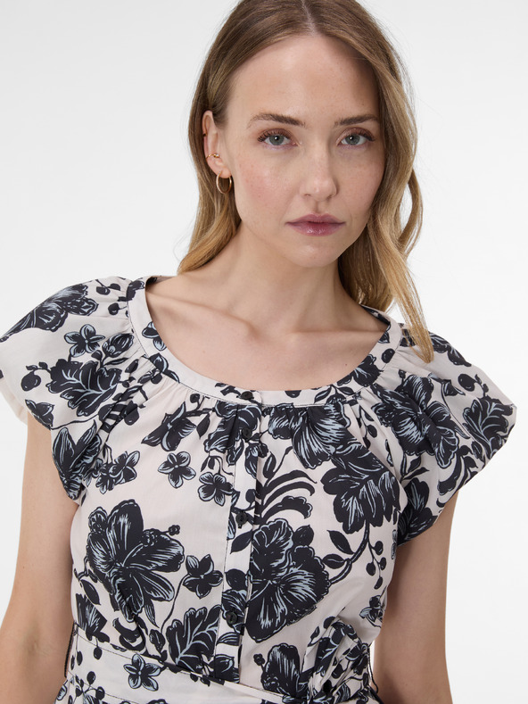 Orsay Rochie florală de damă neagră ORSAY