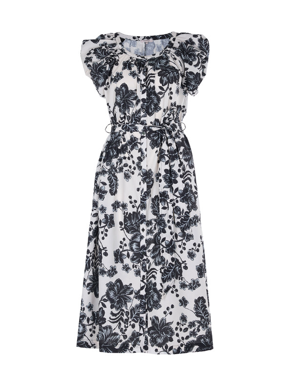 Orsay Rochie florală de damă neagră ORSAY
