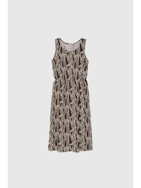 Moodo Rochie din vascoza maro Moodo