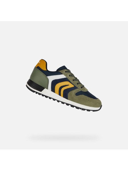 Geox Pantofi sport pentru băieți kaki Geox Alben