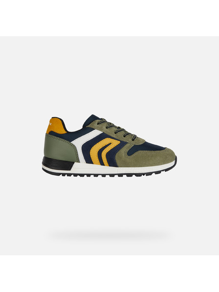 Geox Pantofi sport pentru băieți kaki Geox Alben
